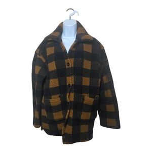 ​Lee Unisex Buffalo Plaid Sherpa Shacket Jacket M